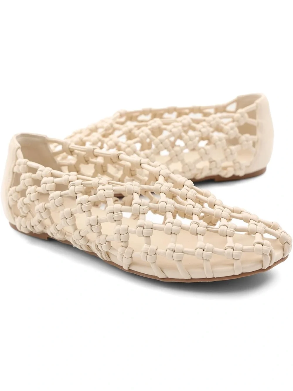 Mesh Ballet Flats for Women Faux Leather Mary Jane Shoes with Round Toe and Flat